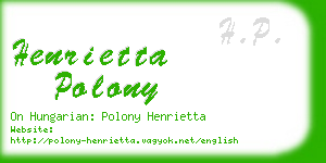 henrietta polony business card